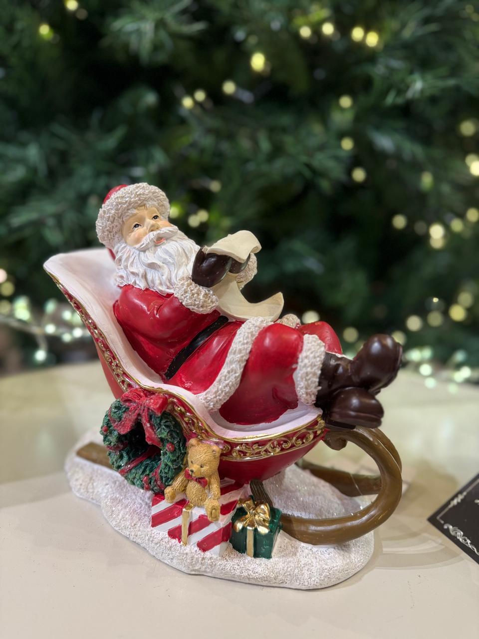 Miniatura: PAPAI NOEL RESINA (VERMELHO) 20,5X25,5cm - 1UN