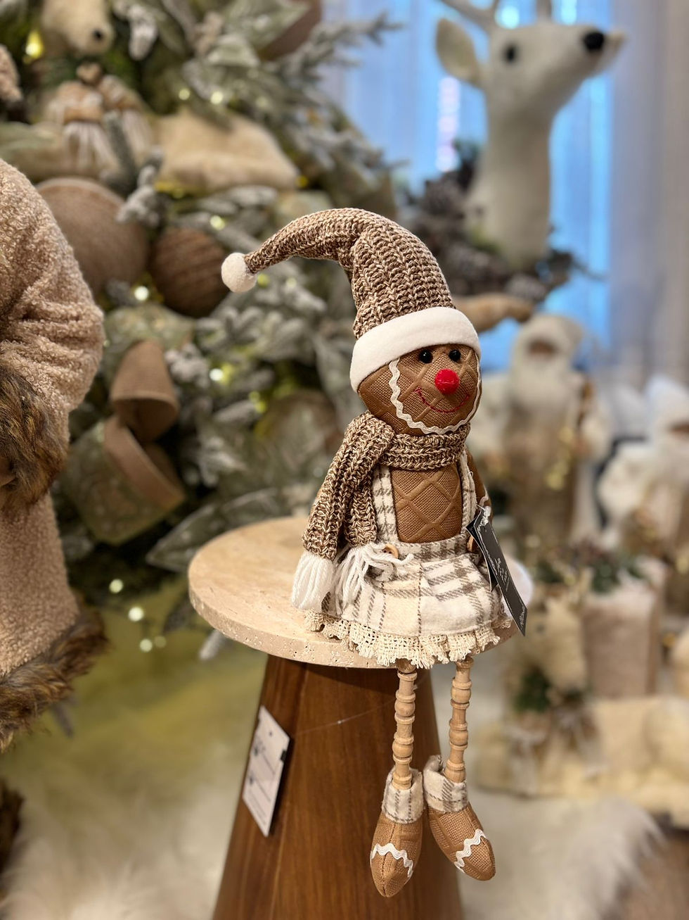 Miniatura: BONECO GINGERBREAD SENTADO (BEGE) 45cm - 1UN