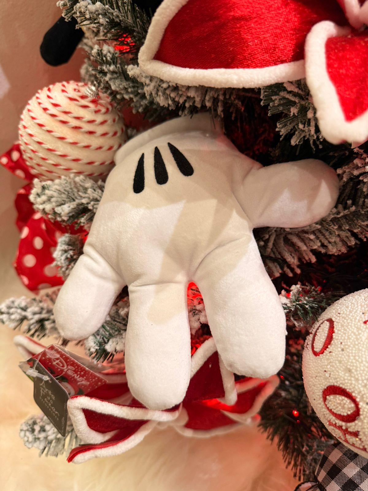 MAO MICKEY PELUCIA (BRANCO/PRETO) -1 UN