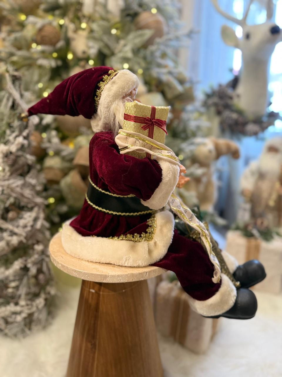 Miniatura: PAPAI NOEL SENTADO (BORDO) - 1UN