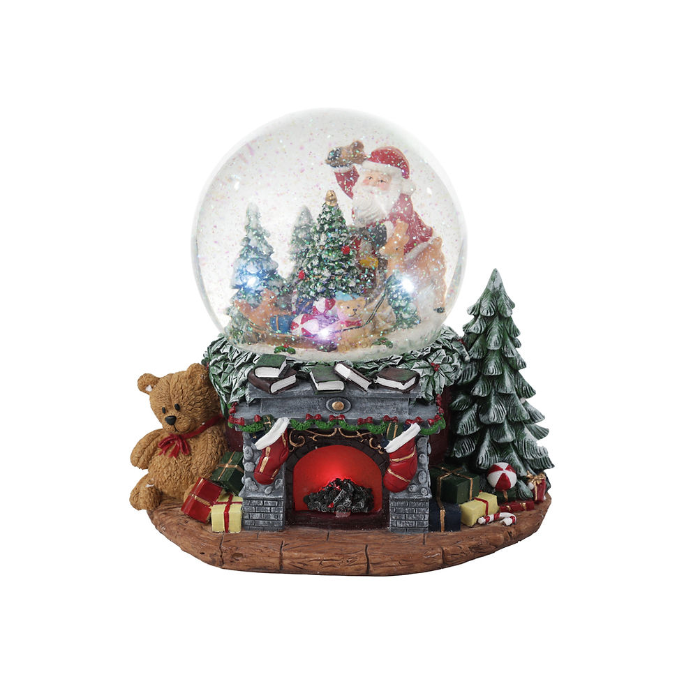 Miniatura: GLOBO AGUA LAREIRA/NOEL/URSO/PRESENTE (COLORIDO)  22,5cmx22,5cmx19cm  - 1 UN
