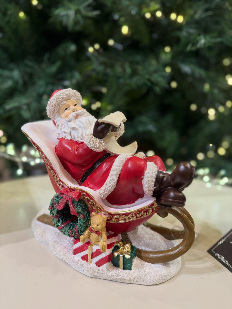 PAPAI NOEL RESINA (VERMELHO) 20,5X25,5cm - 1UN