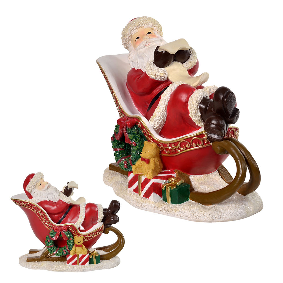 Miniatura: PAPAI NOEL RESINA (VERMELHO) 20,5X25,5cm - 1UN