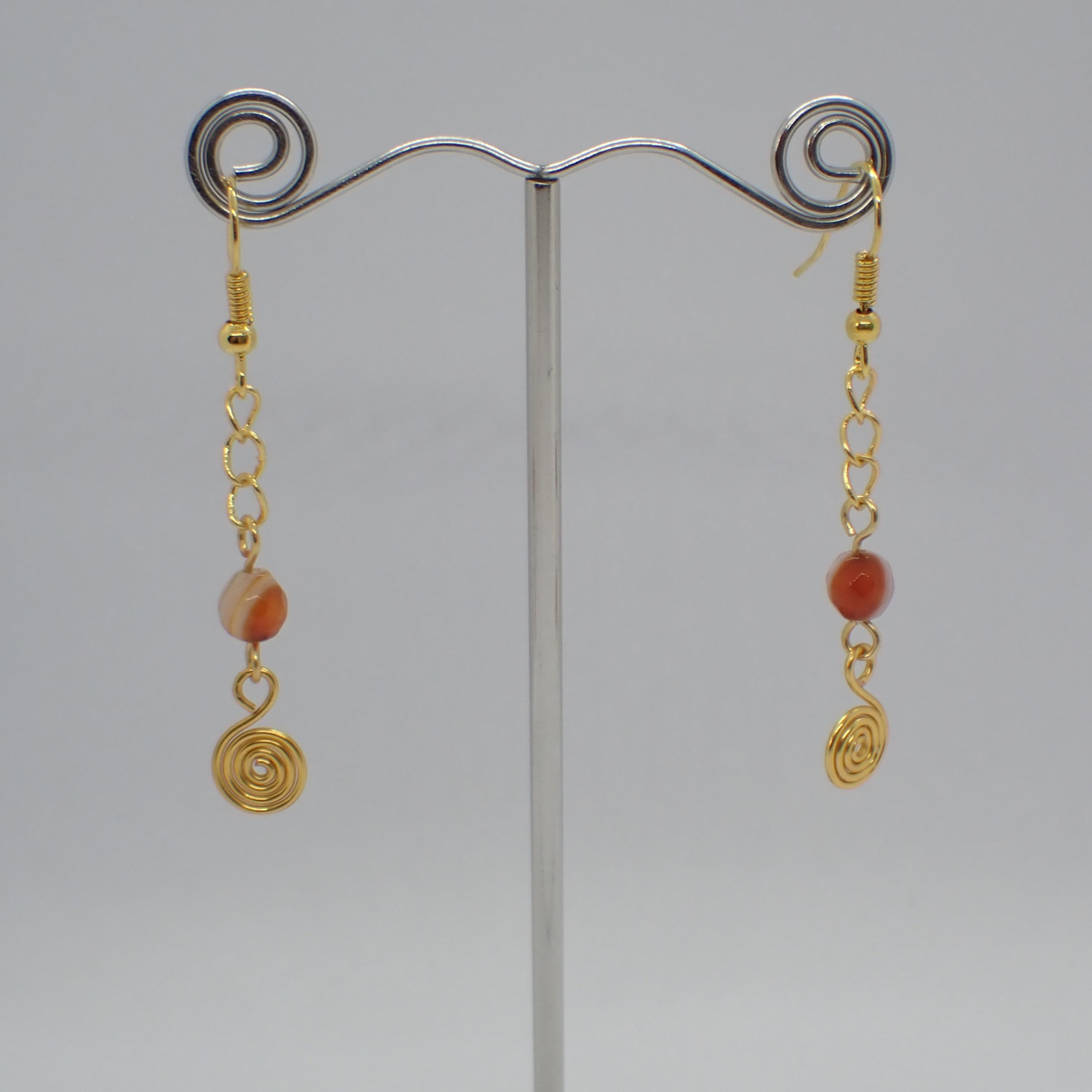 Gemstone Swirl Earrings