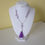 Thumbnail: Wisteria Collection: Amethyst Nugget Station Necklace with Tassel