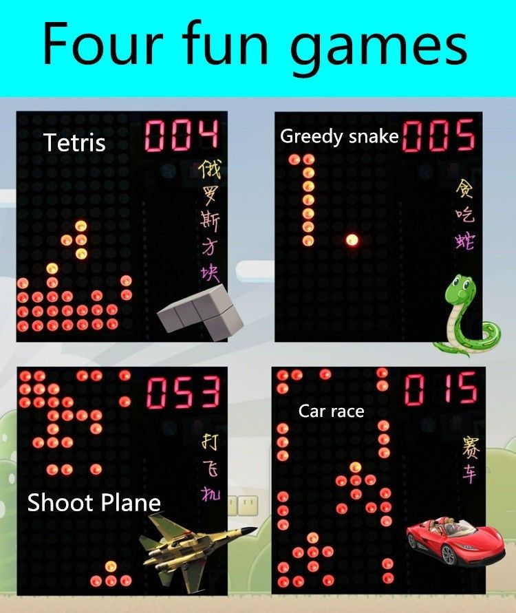 Thumbnail: DIY Kit Game Creative Electronics Experiment Kit for Tetris/Snake/Plane/Racing