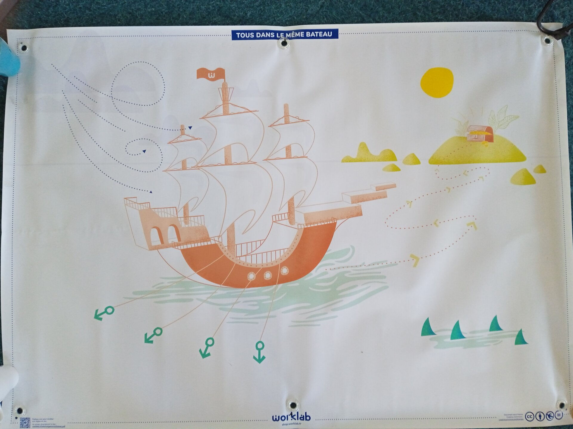 Bâche "Tous sur le même bâteau"