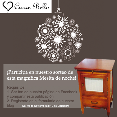 Sorteo Navidad: ¡Gana una fabulosa mesita de noche!