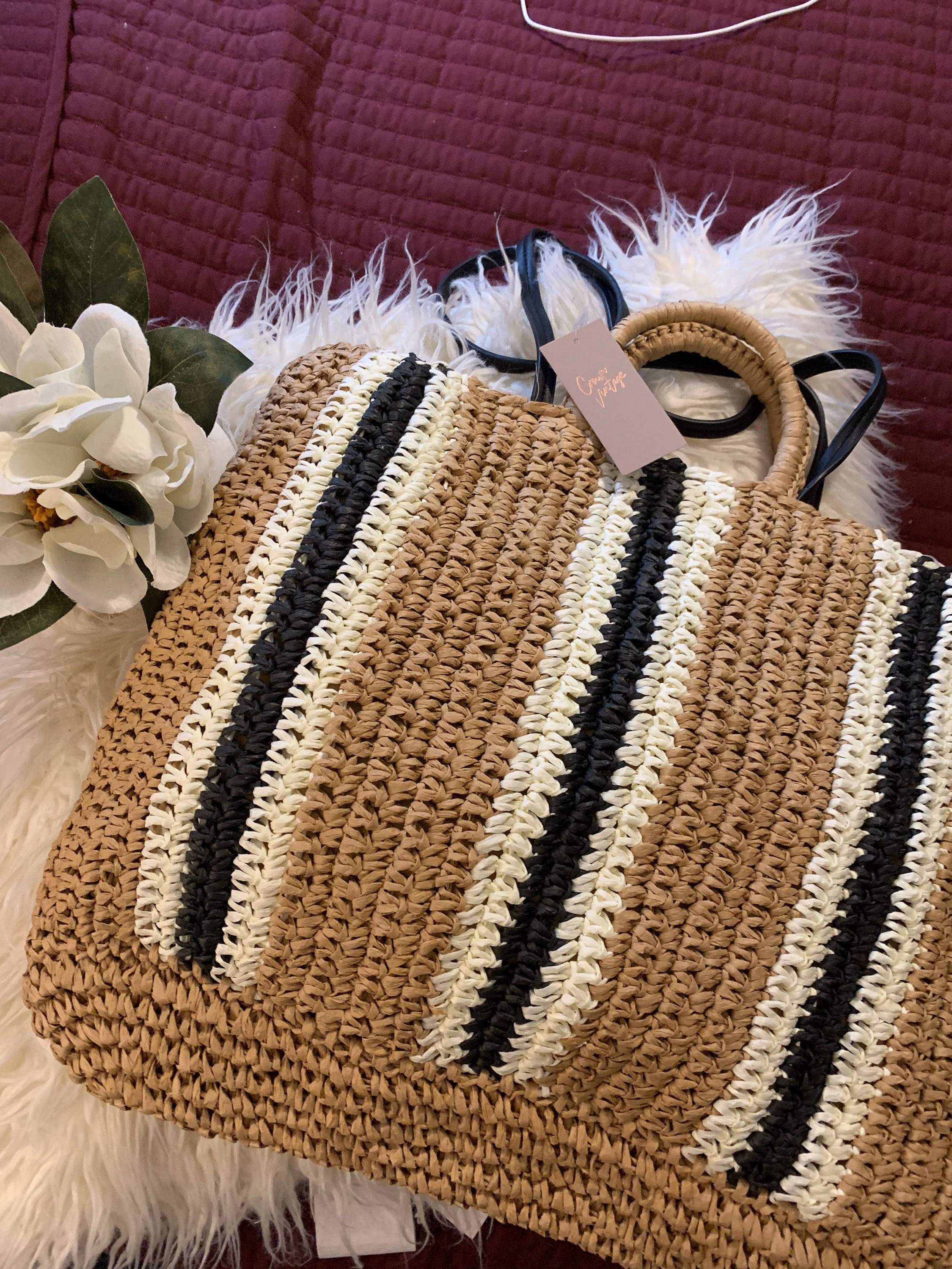 Crown Vintage weave style bag 