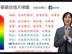 【脈枕的兩端】 中藥製劑效力的天梯圖 - 林振邦中醫師