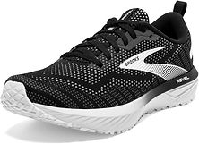 Black and white Brooks running shoe