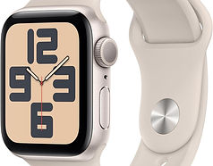 RoseGold and white band AppleWatch image