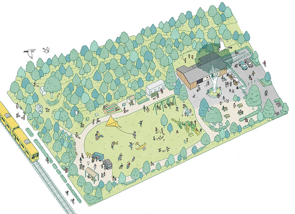 萩間公園広報用イラスト