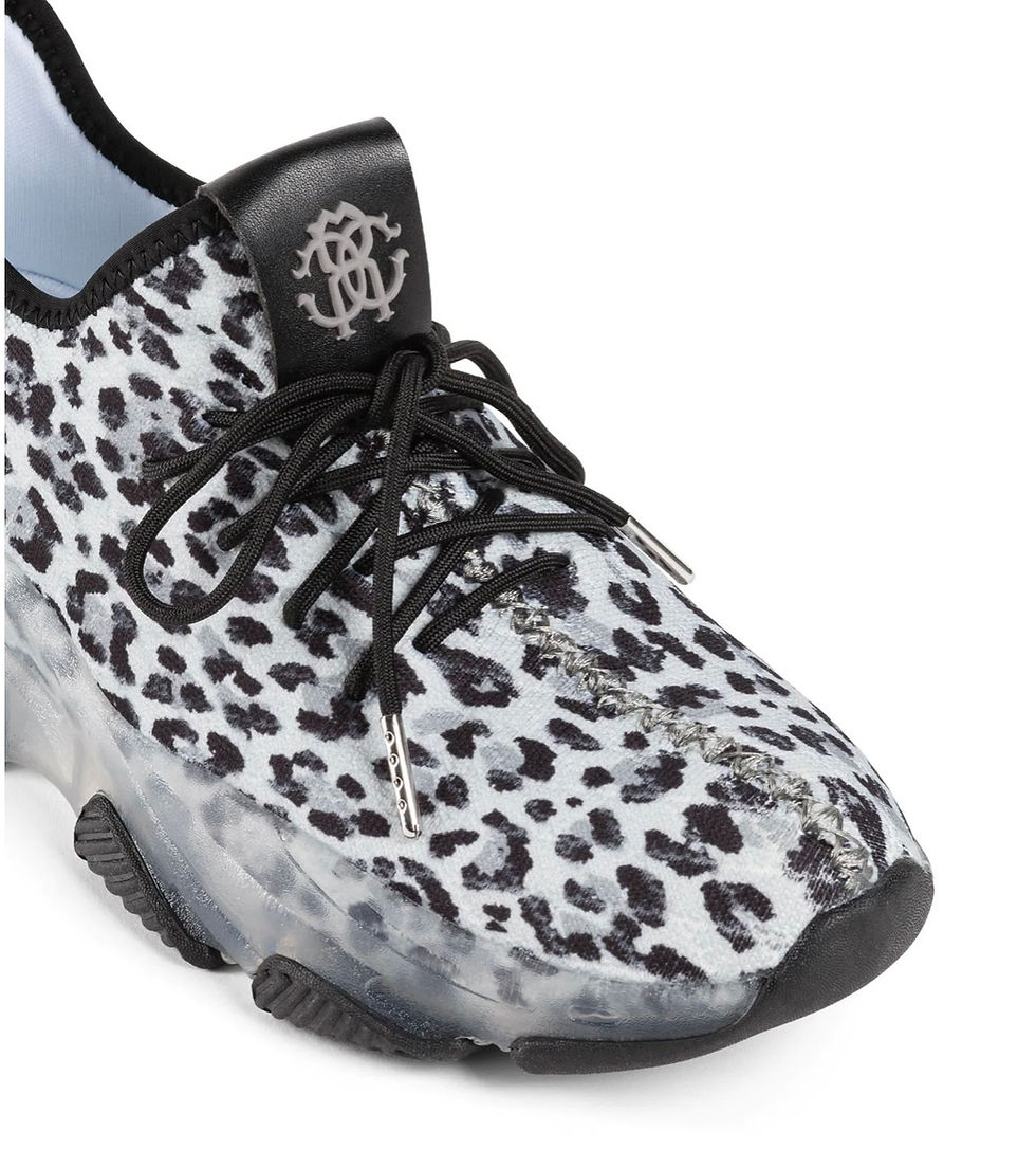 Thumbnail: Robert Cavalli Jaguar-Print RC Monogram Sneakers