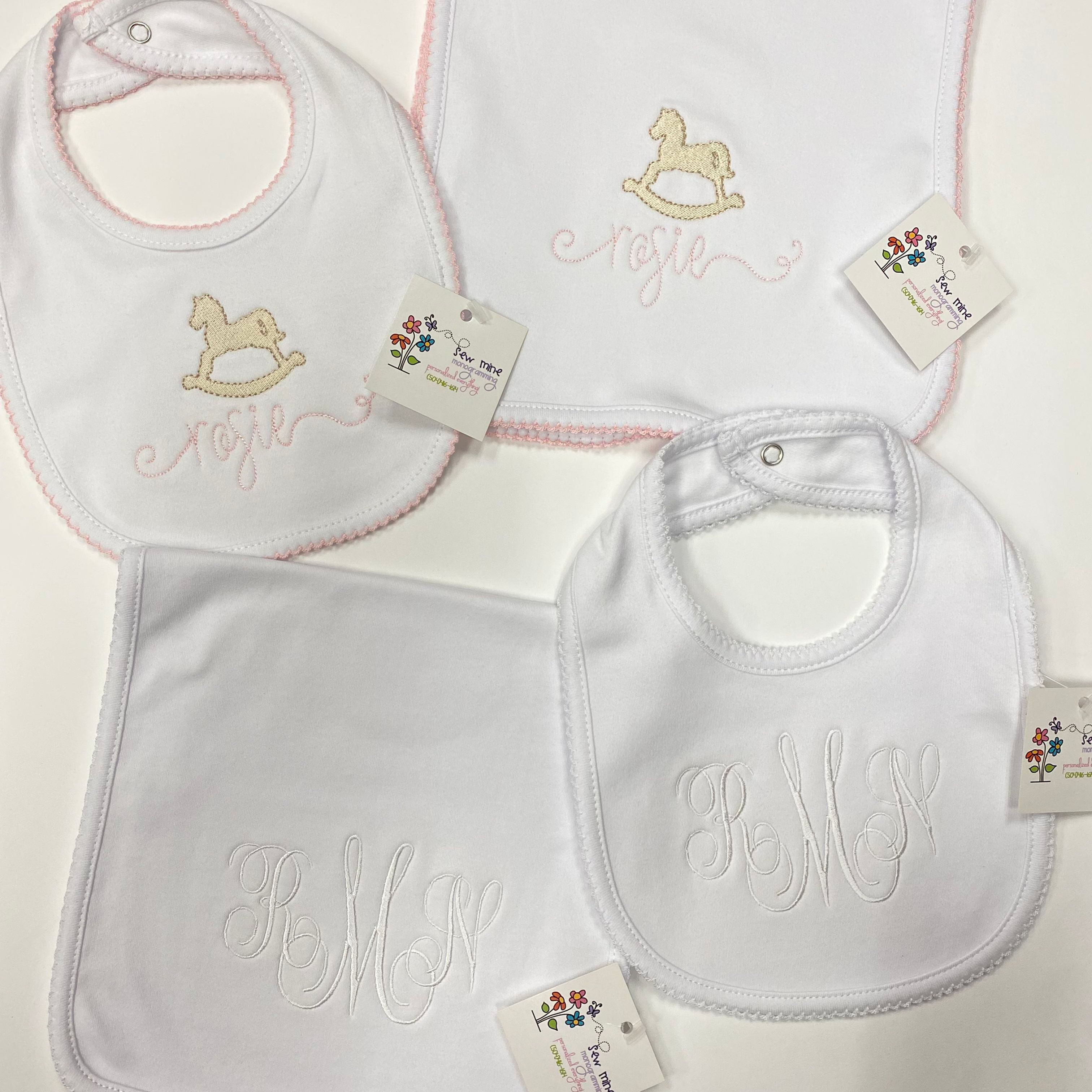 Picot Trim Baby Burp Cloth