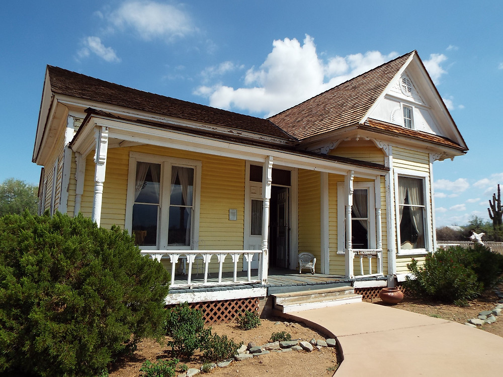 Small white house