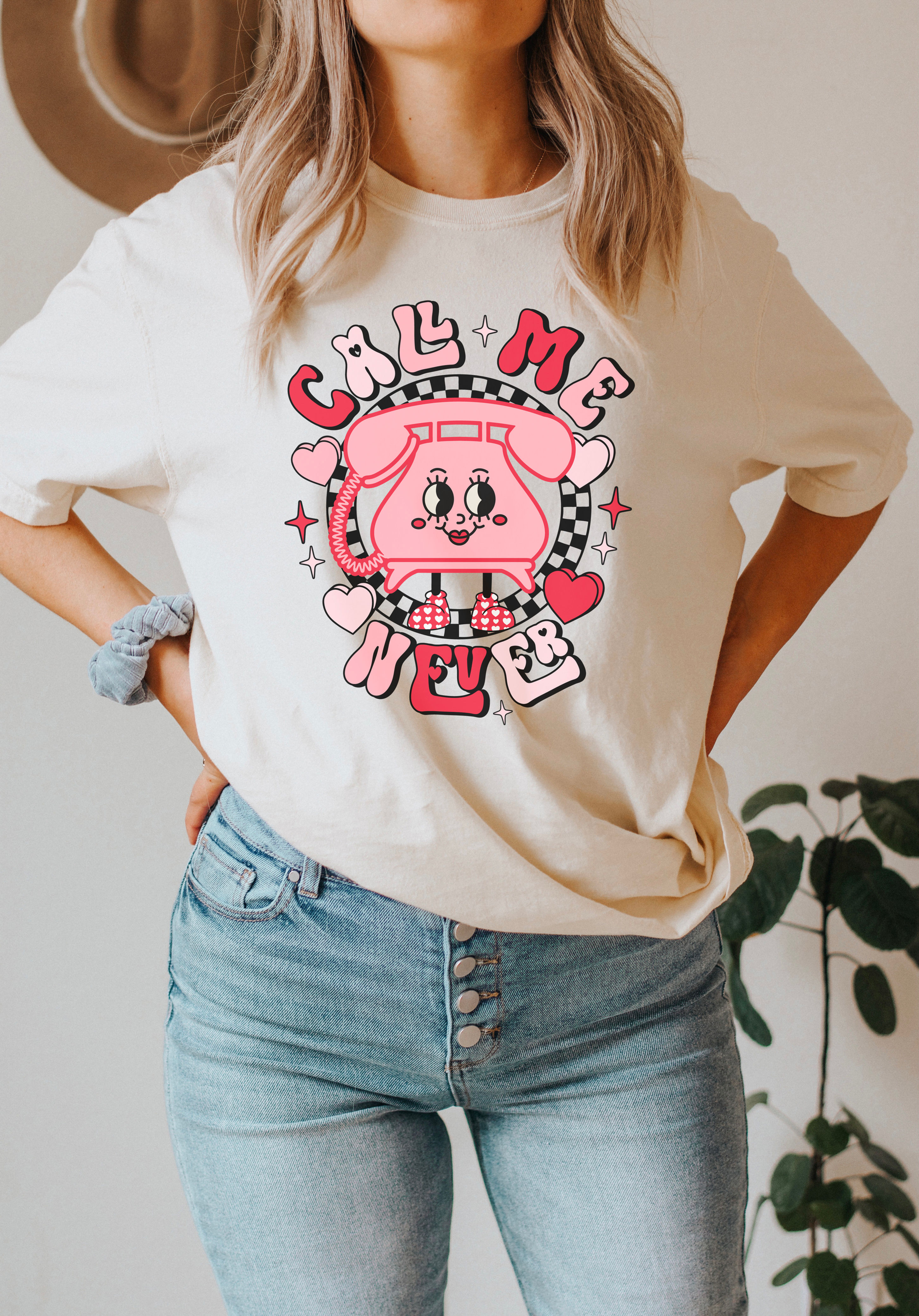 Call Me Never Comfort Color T-shirt