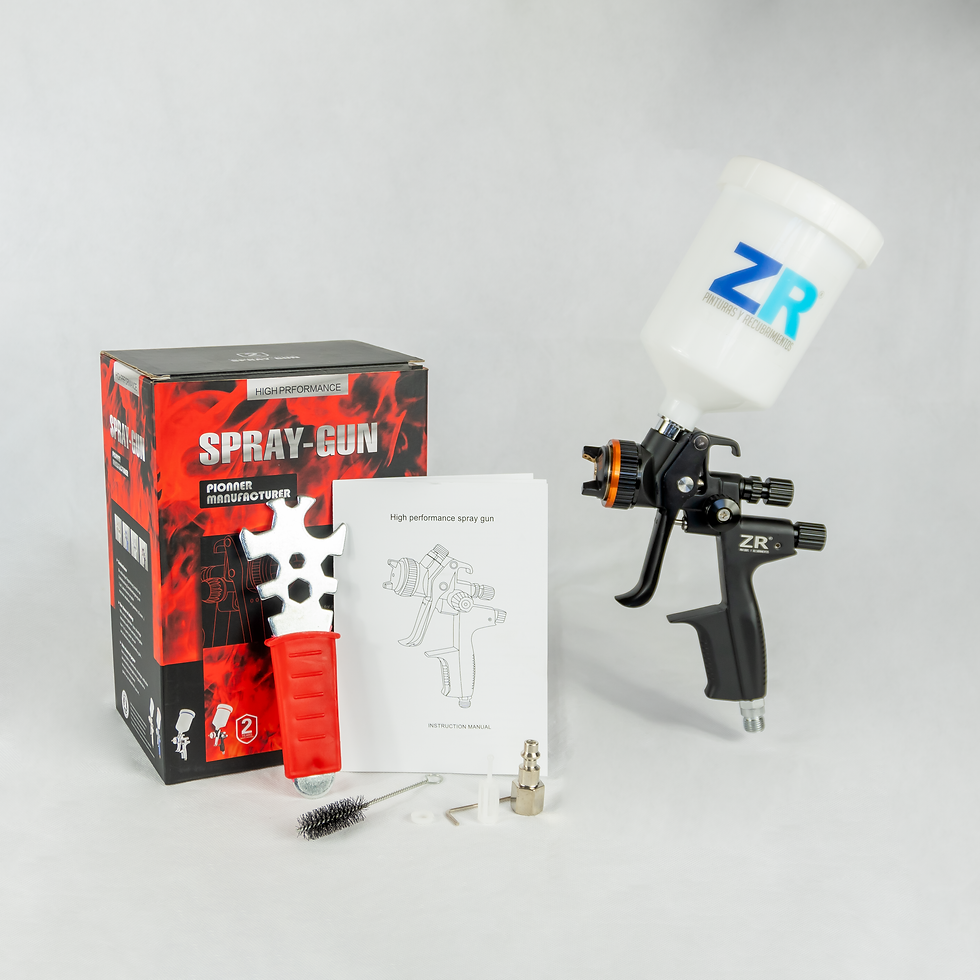Thumbnail: Imagen de la pistola pulverizadora 4000 con componentes vista de lado en Guatemala