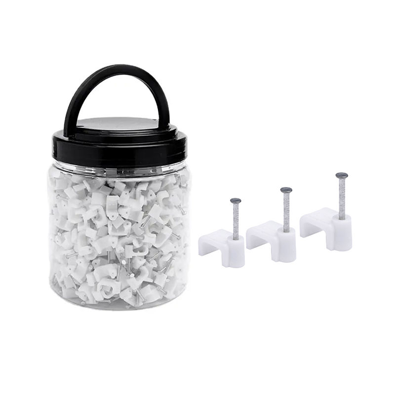 iTemp Hardware - Cable Clip Flat White 12mm (2.5mm2 Twin+Earth) 500/Jar