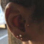 Stacked Earlobes_Tragus Piercing_Tri Tone Gold_Mixed Metal Simple Piercing Look.jpg