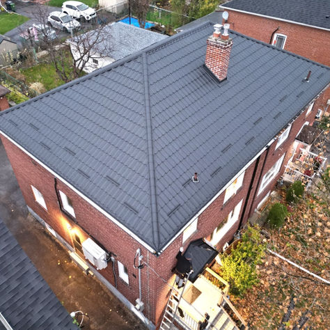 Modern black metal roof upgrade for residential property