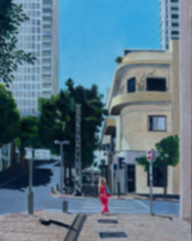 Alenby St. Red dressed lady 30x40 cm