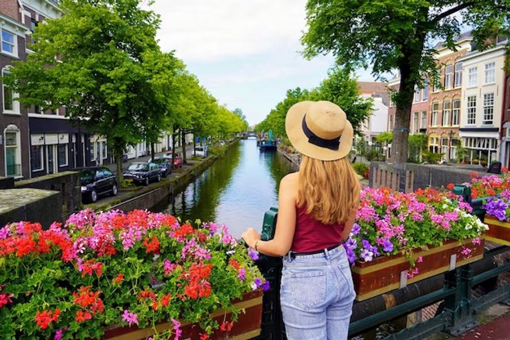 Canais do rio Amstel, Amsterdã, Holanda