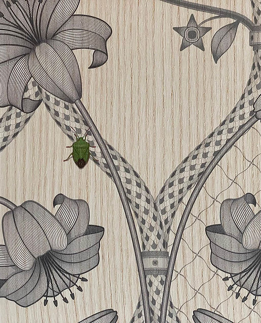 Detailed-Vector-Graphic-on-Natural-Wood-Grain-Lilly-Pattern-Heidi-Popovic
