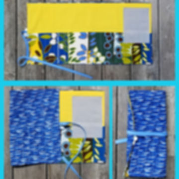 Medium Tool Roll - knitting needles, average brushes