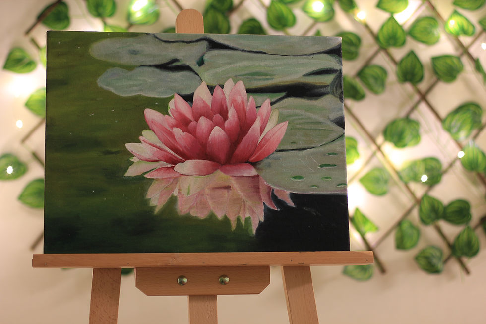 Thumbnail: Lotus Oil Painting
