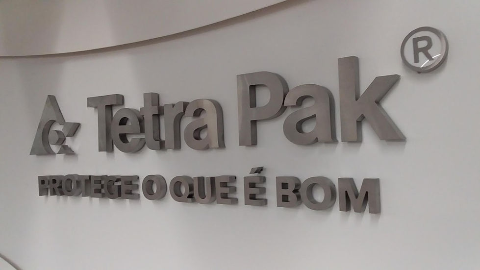 Letra caixa em inox sem led recepção