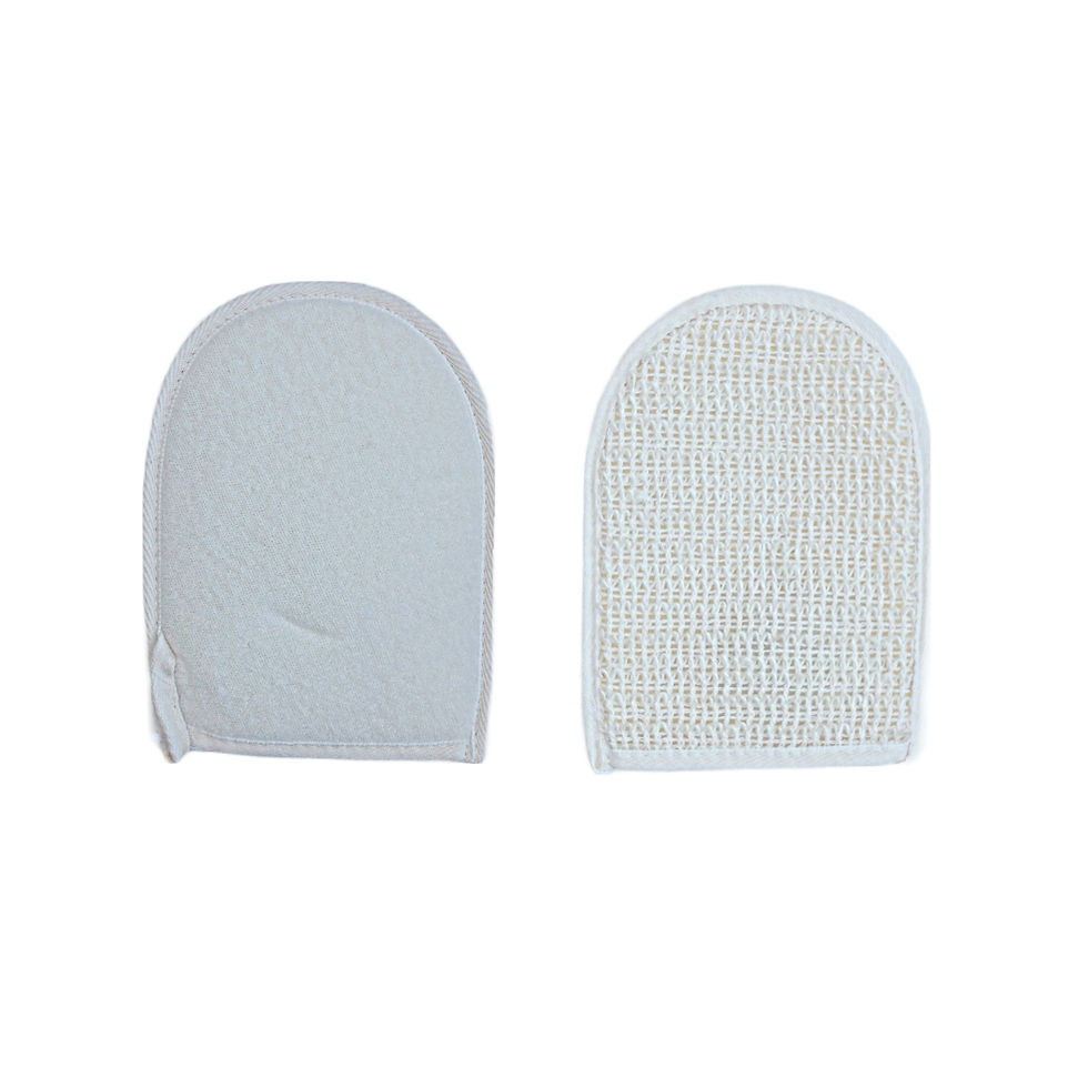 guanto esfoliante doppia fasce