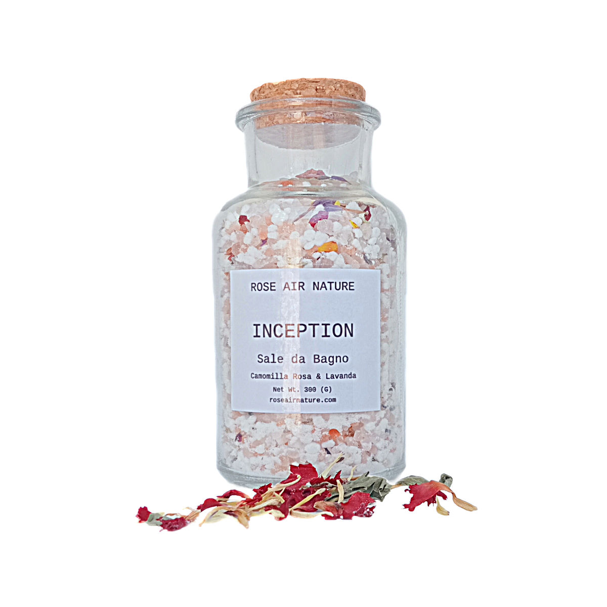 miscela sale da bagno con fiori secchi