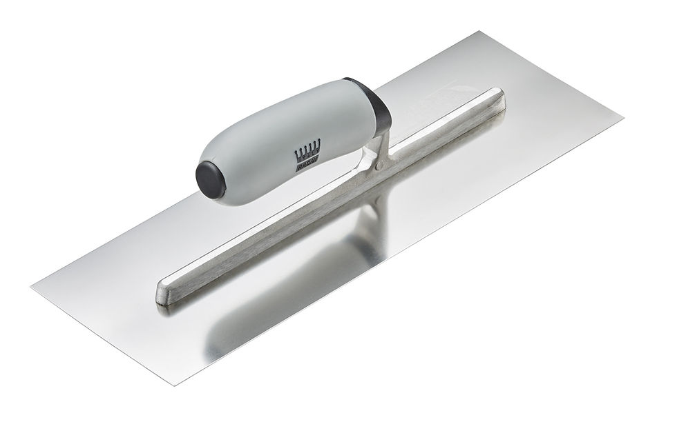 Thumbnail: Ragni Stainless Steel 11" x 4-3/4" Feather Edge Finishing Trowel