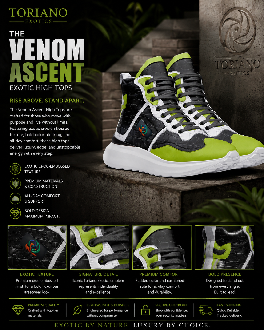 THE VENOM ASCENT EXOTIC HIGH TOPS