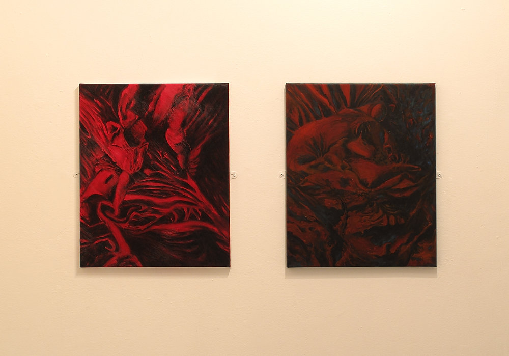 Nina Garstang's Install: Thetantics &amp;#38; In The Darkness Of Night, 20 Painters install