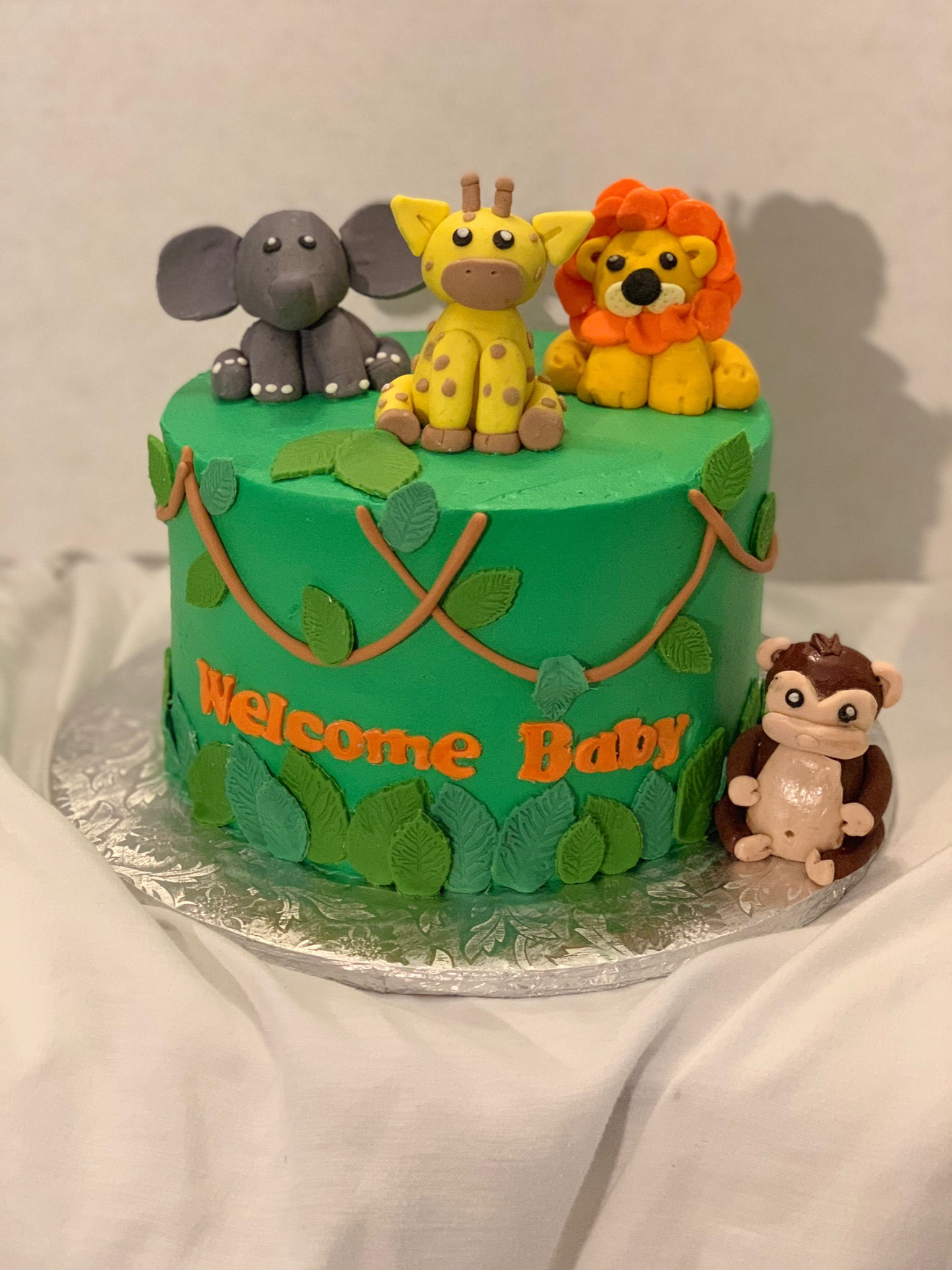 Welcome Baby Safari Cake