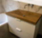 wasbak badkamer hout op maat
