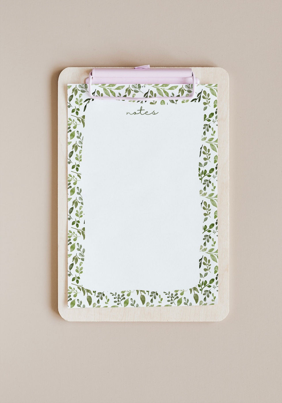 Foliage Patterned Recycled Notepad