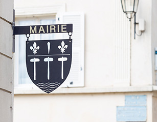 Enseigne à l'ancienne en métal MAIRIE