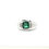 Thumbnail: 10K White Gold Ring with Emerald
