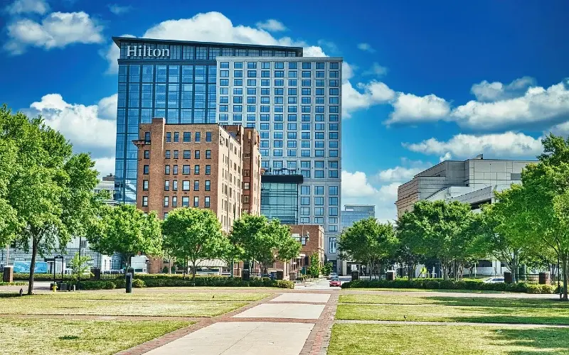 Hilton Hotel and its surrounding in Ras Al Khaimah