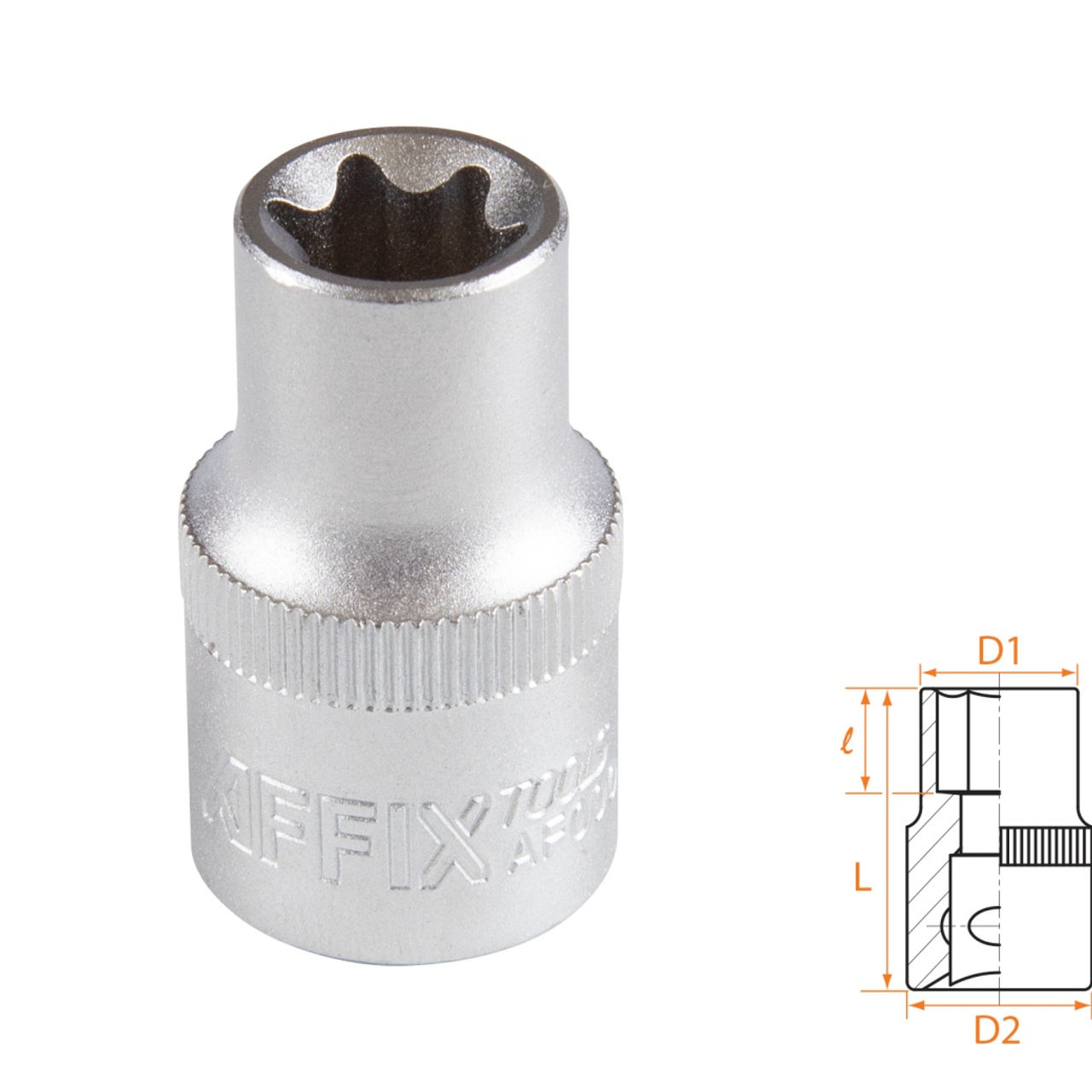 Головка торцевая TORX Е-стандарт 1/2", E14 AFFIX AF00043014