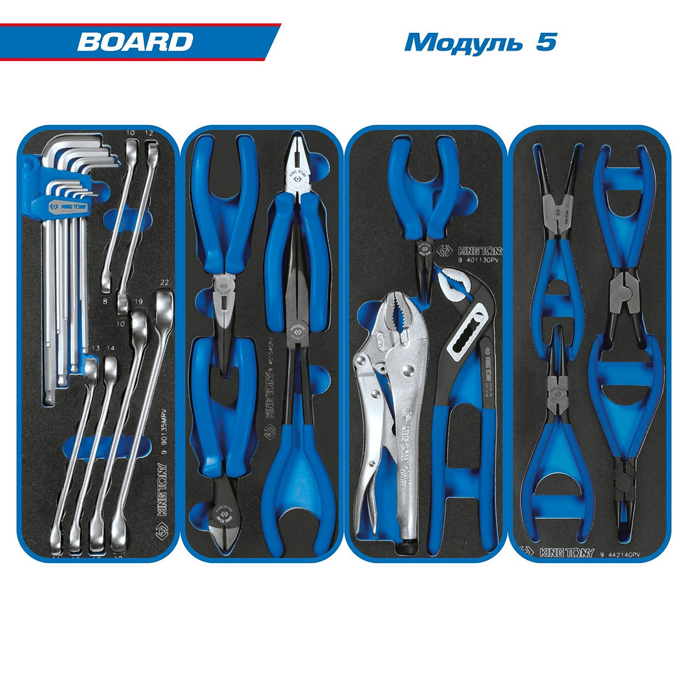 Thumbnail: Набор инструментов 325 предметов, "BOARD", в красной тележке KING TONY 9G38-325M