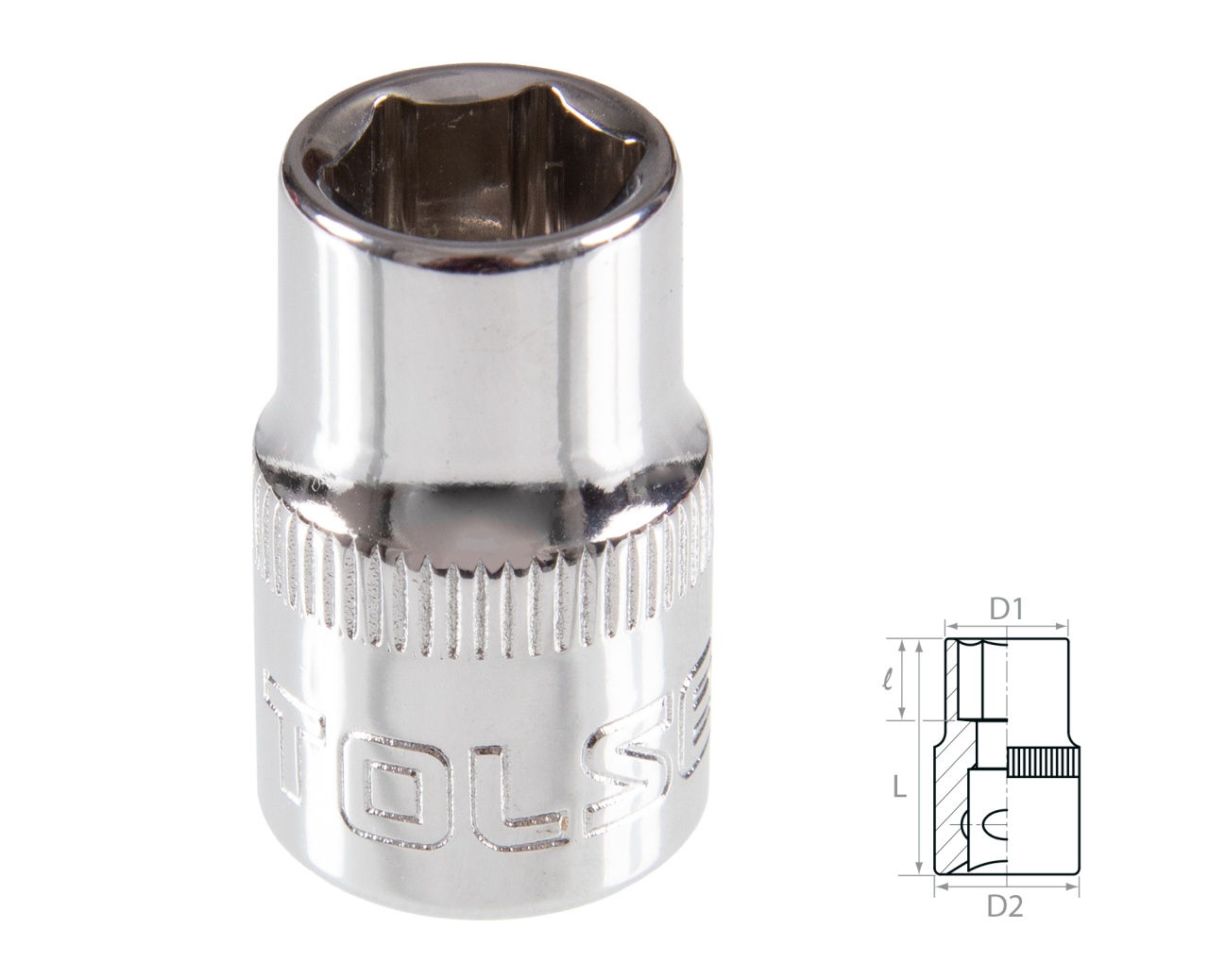 Головка торцевая стандартная шестигранная 3/8", 10 мм TOLSEN TT16310