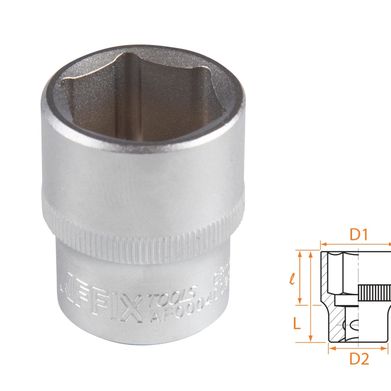 Головка торцевая стандартная шестигранная 1/2", 23 мм AFFIX AF00040023