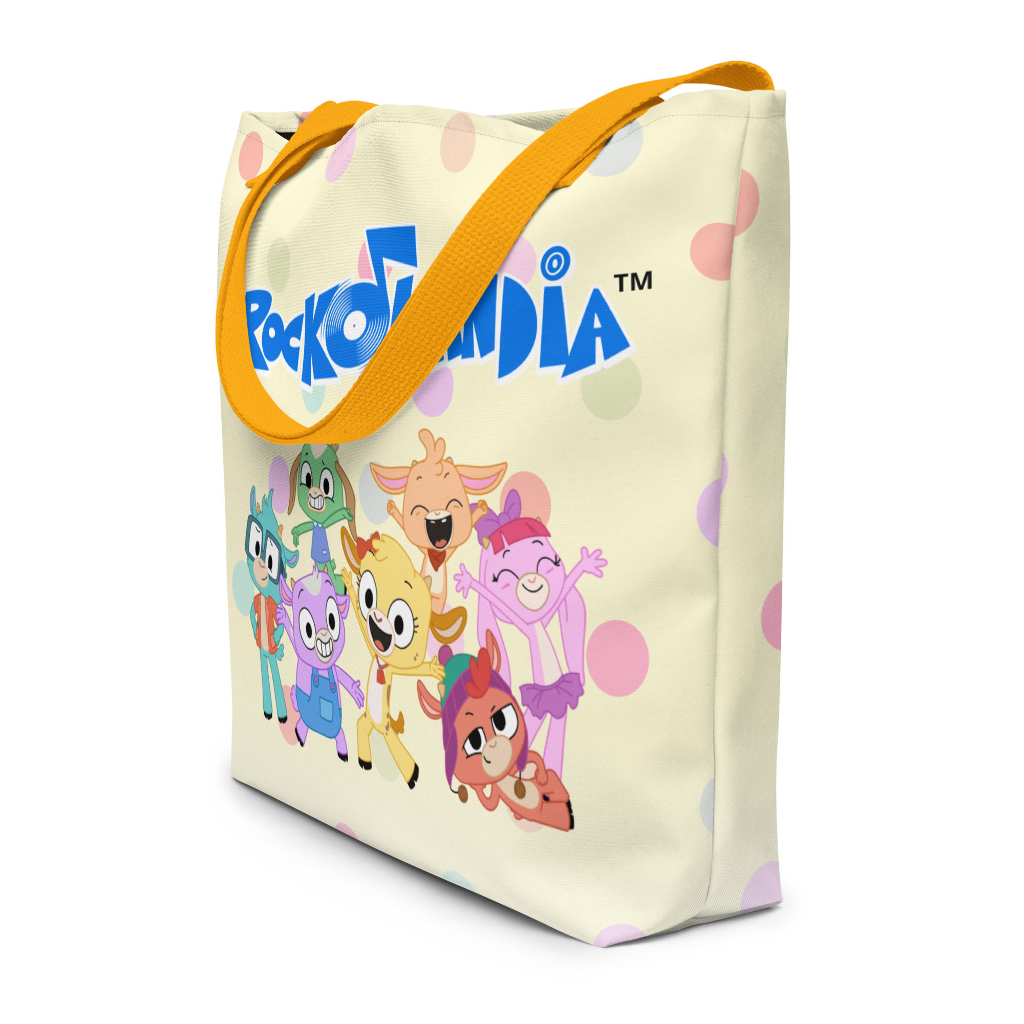 ROCKOLANDIA®: CABRITAS POLKADOTS Tote Bag Grande