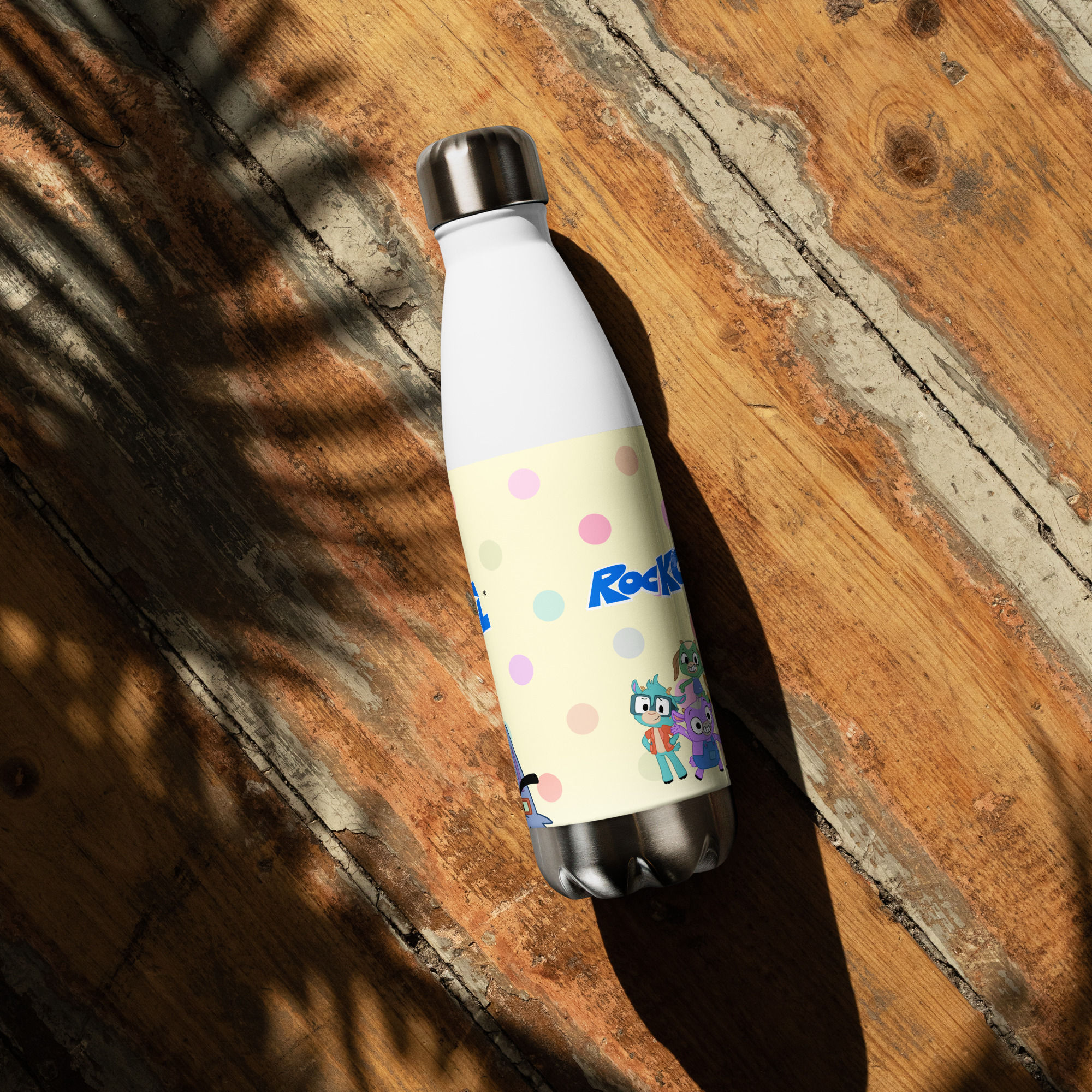 ROCKOLANDIA®: POLKADOTS Stainless steel water bottle