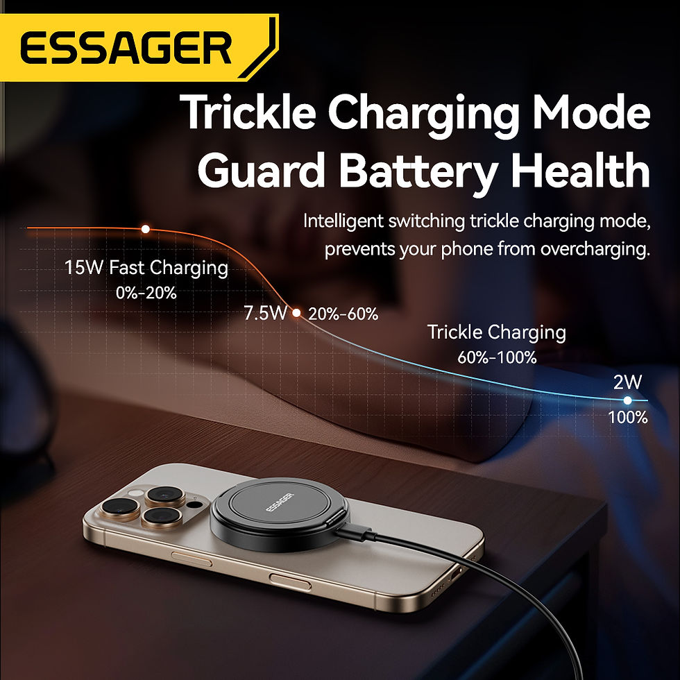 Thumbnail: Essager Magnetic Wireless Charger 15W With Cable For iPhone 14 13 12 Pro Max Fas