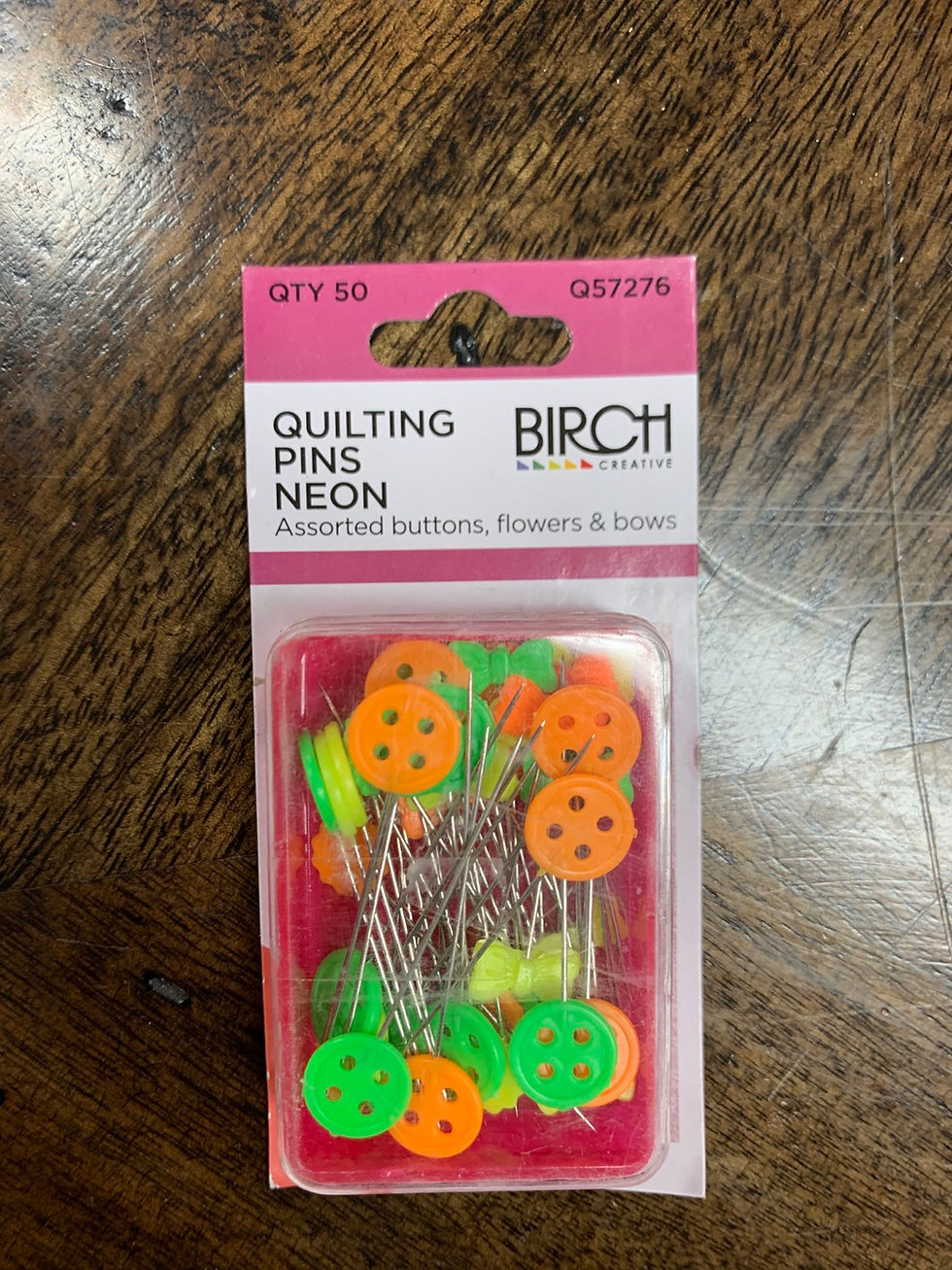 Quilting Pins Neon (pk 50)